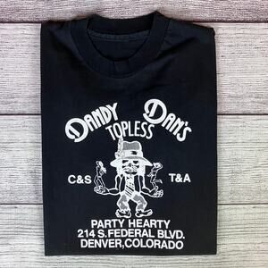 Vintage 1990s Dandy Dan's Topless Strip Club T-shirt
